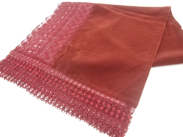 ビロードレース花模様ショール